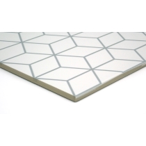 GEOMETRY - 10X10, GRAY CUBE, MATTE/SATIN